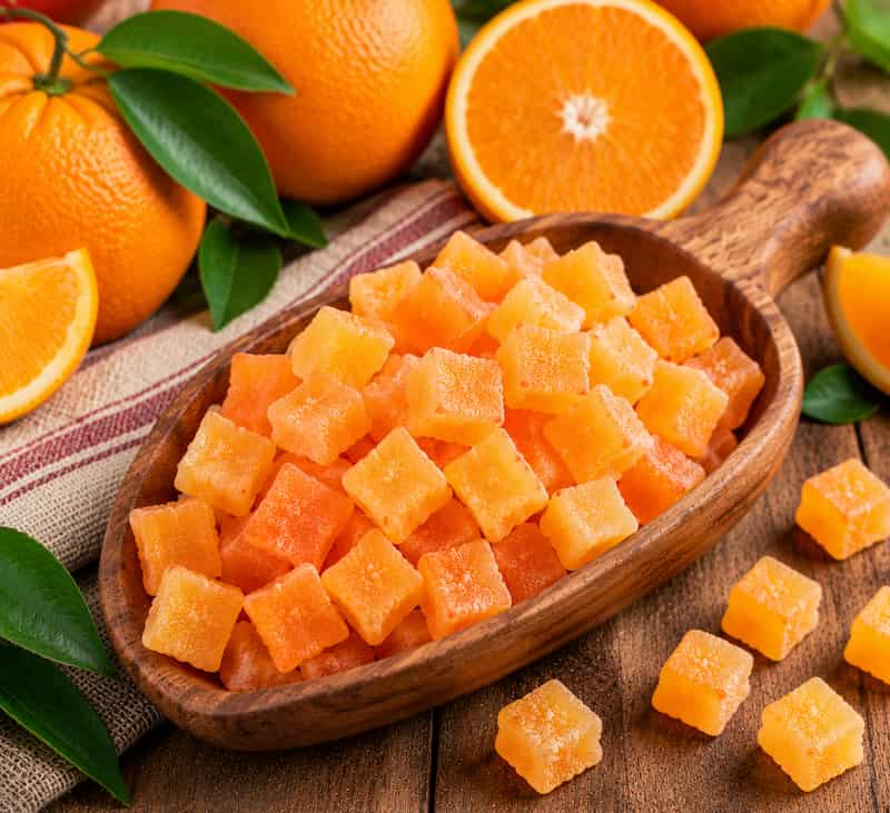 حبه میوه پرتقال طبیعی با حفظ عطر و رنگ میوه